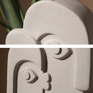 Vaso Ceramica Viso Creativo Decorazione Semplice Arredamento Soggiorno Disposizione Fiori Casa Vaso Arte