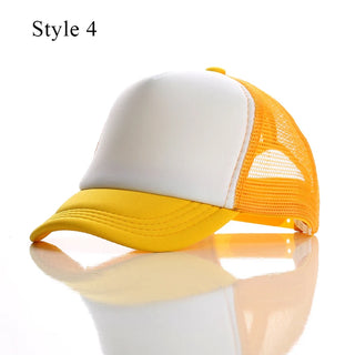 Cappellino Visiera Bambino Monocolore Regolabile Protezione Raggi UV Sole