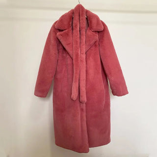 Abbigliamento Femminile Capispalla Teddy Coat Cintura Monocolore Caldo Autunno Inverno - DA NOTARE