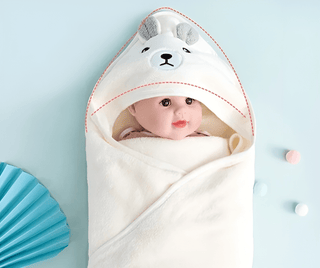 Asciugamano Bagno Bambini Neonato Cappuccio Cartone Animato Pile Prima Infanzia - DA NOTARE