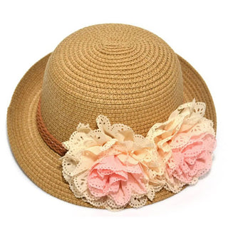 Cappello Bambina 2-7 Anni Paglia Primavera Fiori Monocolore Casual Elegante - DA NOTARE