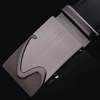 Cintura Uomo Vera Pelle Fibbia Acciaio Inossidabile Design Elegante - DA NOTARE