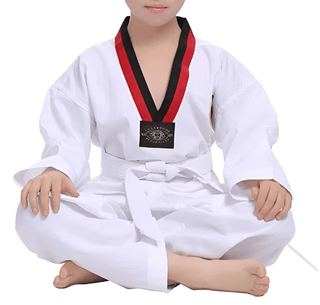 Completo Manica Lunga Uniforme Abbigliamento Bianco Taekwondo Karate Judo Unisex - DA NOTARE
