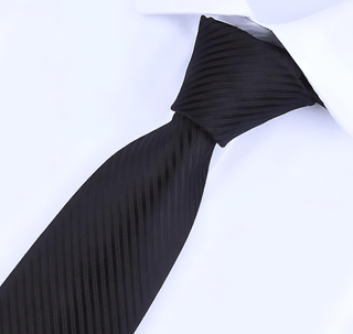 Cravatta Uomo 8 Centimetri Design Casual Elegante Lavoro Meeting Cerimonia Festa Nero - DA NOTARE