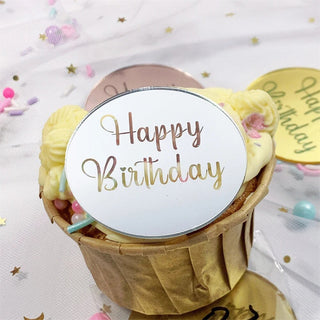 Decorazione Cupcake Acrilico Buon Compleanno Forniture Feste Confezione Ciondolo - DA NOTARE