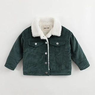 Giacca Bambino Bambina Cappotto Caldo Autunno Inverno Prima Infanzia Abbigliamento Bambini Velluto Costine - DA NOTARE