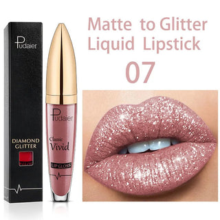 Lipstick Liquido Matto Glitter 18 Colori Waterproof Metallico Cosmetico Labbra - DA NOTARE