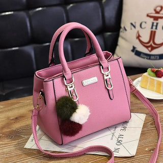 Mini Bags Donna Tracolla Monocolore Pompon Cerniera Tasche Casual Comoda Borsa - DA NOTARE