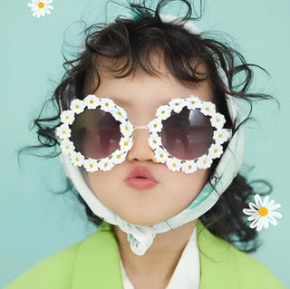 Occhiali Sole Bambina Fiori Ovali UV400 Antiriflettente Estate Sole Accessori Bambini - DA NOTARE