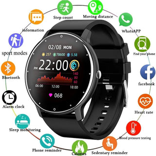Orologio Polso Smart Watch Donna Uomo Sport Fitness Impermeabili Bluetooth Compatibile iOS Android - DA NOTARE