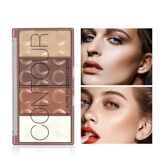Palette Contouring Viso Makeup 4 colori Trucco Lunga Durata Bronzer Cosmetici Bellezza - DA NOTARE