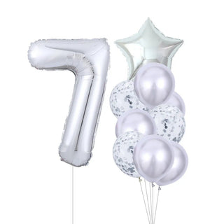 Palloncini Set 10 Pezzi Compleanno Party Eventi Lattica Numero Stella Cuore Baby Shower - DA NOTARE
