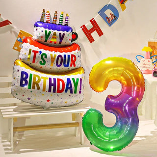 Palloncini Torta Compleanno Colorati Grandi Dimensioni Feste Bambini Decorazioni - DA NOTARE