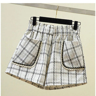Pantaloncino Bimba Shorts Abbigliamento Bambina Ragazza Bicolore Tasche Casual Elegante - DA NOTARE
