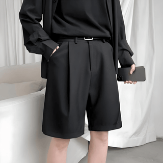 Pantaloncino Uomo Design Casual Elegante Wide Leg Stile Tasche Passanti - DA NOTARE