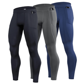 Pantalone Compressione Palestra Running Leggings Collant Uomo Asciugatura Rapida Fitness Abbigliamento Sportivo Allenamento - DA NOTARE