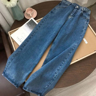 Pantalone Donna Jeans Cargo Denim Vintage Tasche Bottoni Cerniera Comodo Casual - DA NOTARE