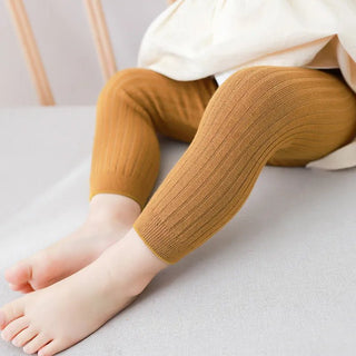 Pantalone Leggings Collant Unisex Bimbo Bimba Baby Aderente Coste Tinta Unita Caldo Cotone Autunno Inverno - DA NOTARE