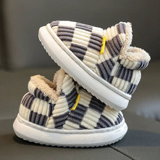 Pantofole Invernali Bambino Bambina Uomo Donna Bicolore Fantasia Quadretti Casa Relax - DA NOTARE