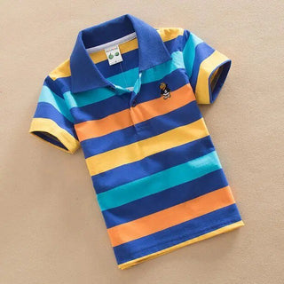 Polo T-Shirt Abbigliamento Bambino Colletto Neonato Estate Maglietta Strisce Colore - DA NOTARE