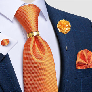 Set Cravatta 8 Cm Anello Ferma Cravatta Color Oro Uomo Design Elegante - DA NOTARE