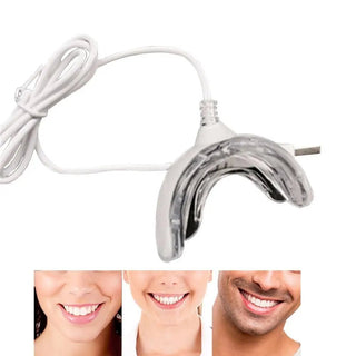 Strumento Sbiancamento Dentale LED Ricarica USB Portatile Luce Blu Cura Denti Igiene - DA NOTARE
