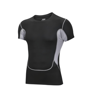 T-shirt Corsa Compressione Uomo Maglietta Sportiva Attillata Allenamento Jogging Palestra Slim Fit - DA NOTARE