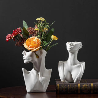 Vaso Ceramica Stile Nordico Modello Corpo Donna Moderno Body Art Decorazione Creativo Soggiorno - DA NOTARE