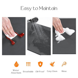 Mat Leather Rubber Flat Drying Doormat Dish Drainer Super Absorbent Kitchen Tableware Placemat