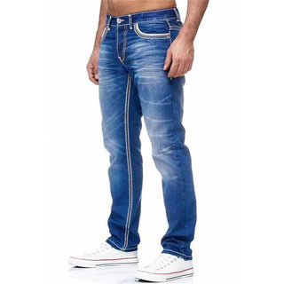 Jeans Uomo Casual Denim Regolare Tasche Comodo Denim - DA NOTARE